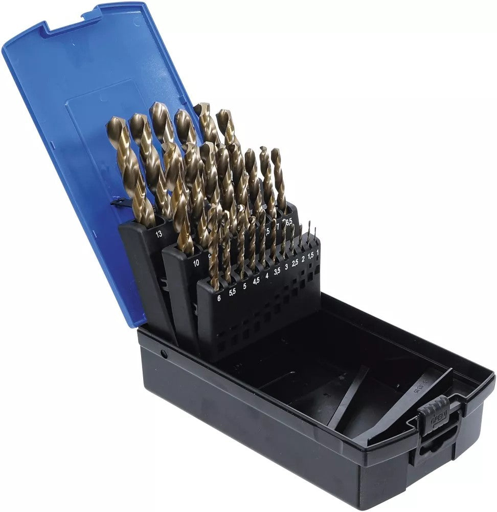 Grąžtų komplektas | HSS-G M35 kobalto plienas | 1 - 13 mm | 26 vnt. (116)