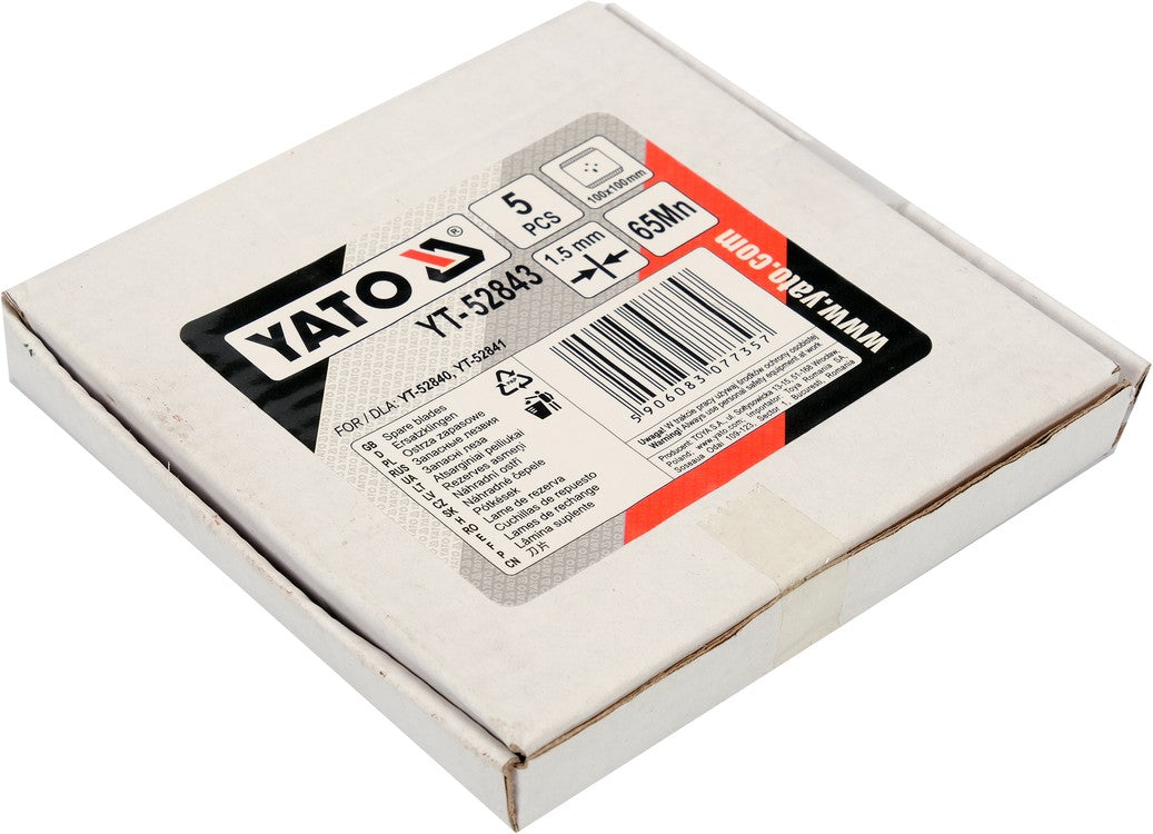 Grindų grandiklio pakaitinis peilis | 100 mm | 5 vnt. (YT-52843)