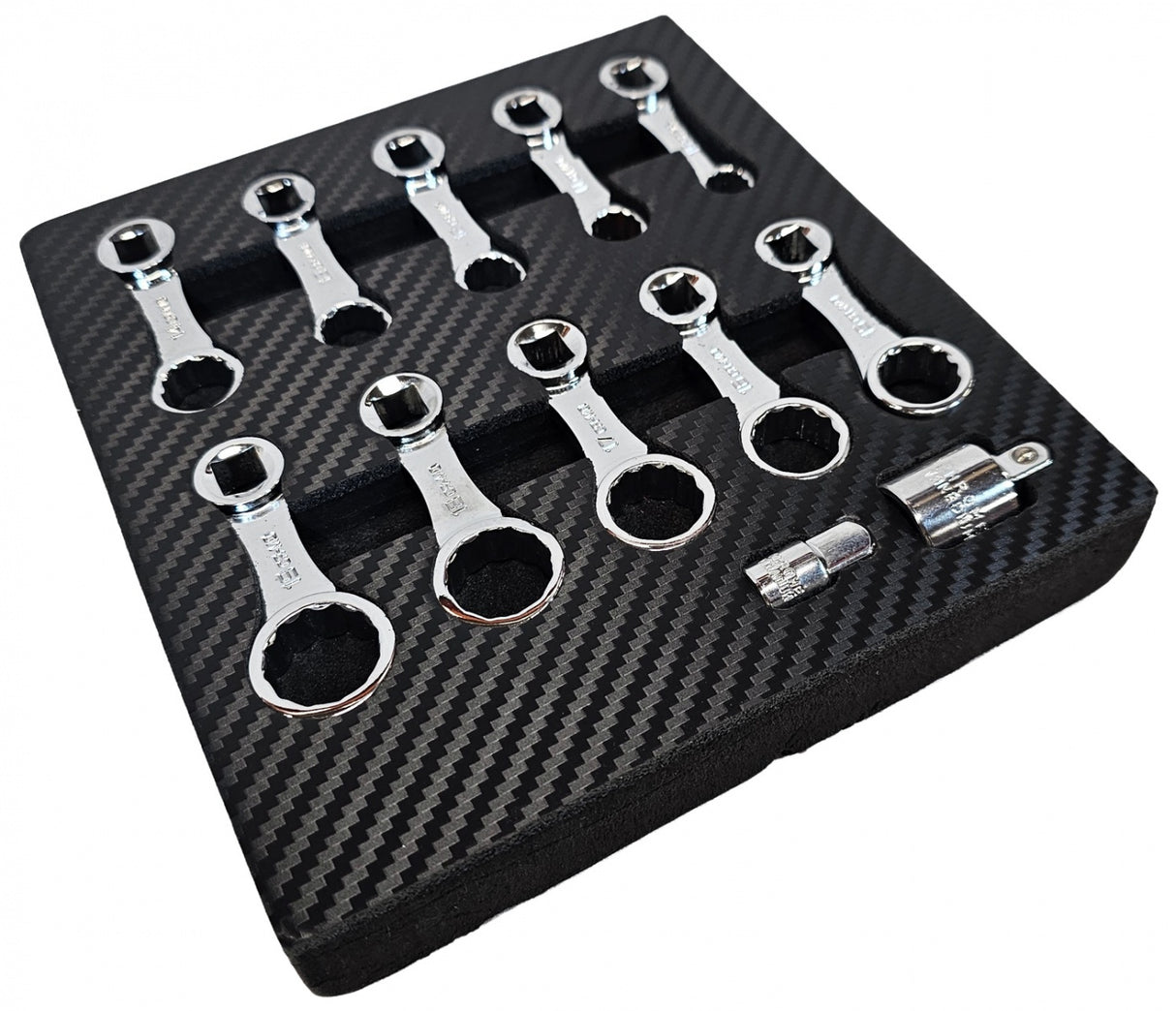 Torcinių adapterių rinkinys | 42Cr-Mo | 10 mm (3/8") | 10 - 19 mm | 12 vnt. (SK82912S)