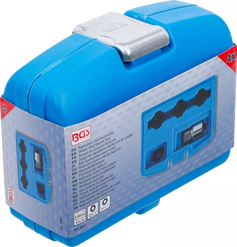 Ratų smeigių / varžtų sriegio taisymo įrankis | M12 + M14 (8691)