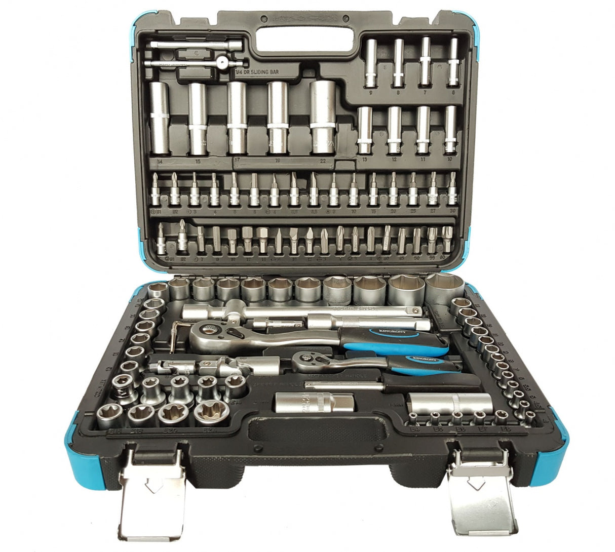 Galvučių rinkinys | 6.3 mm (1/4") + 12.5 mm (1/2") | 108 vnt. (KR121108B)