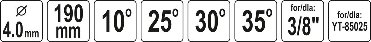 Kreipiančioji / gidas apvalioms dildelėms | 4.0 mm (YT-85047)