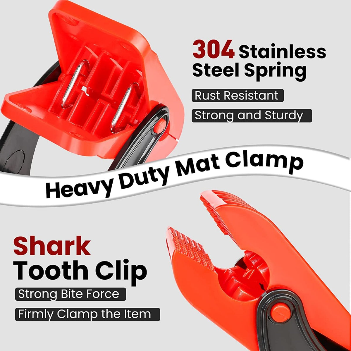 Užspaustukų rinkinys | Heavy Duty ABS+stainless steel | 4 vnt. (MC4S)