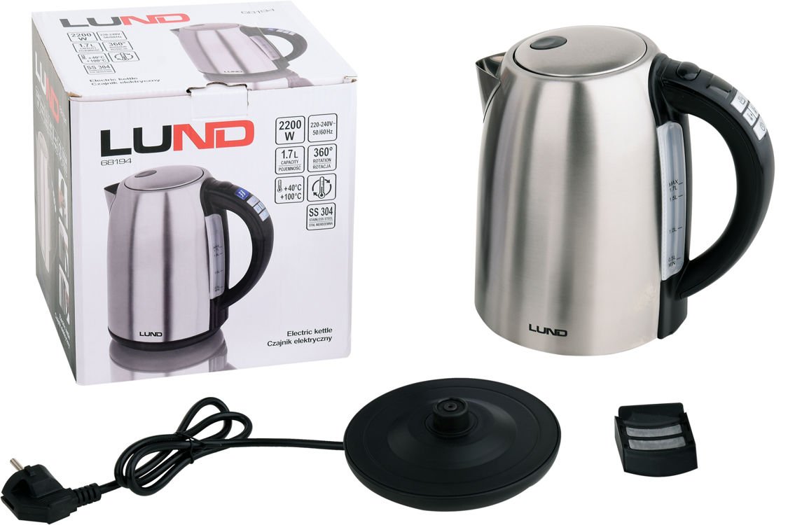 Elektrinis virdulys | Nerūdijantis plienas | temperatūros kontrolė | 1.7 l (68194)