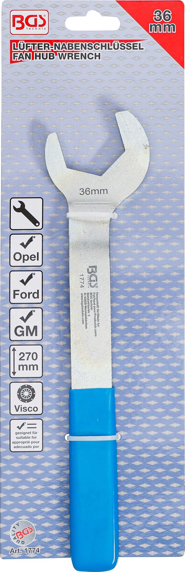 Raktas termo movai / ventiliatoriaus veržliaraktis | Ford, Opel, GM | 36 mm (1774)