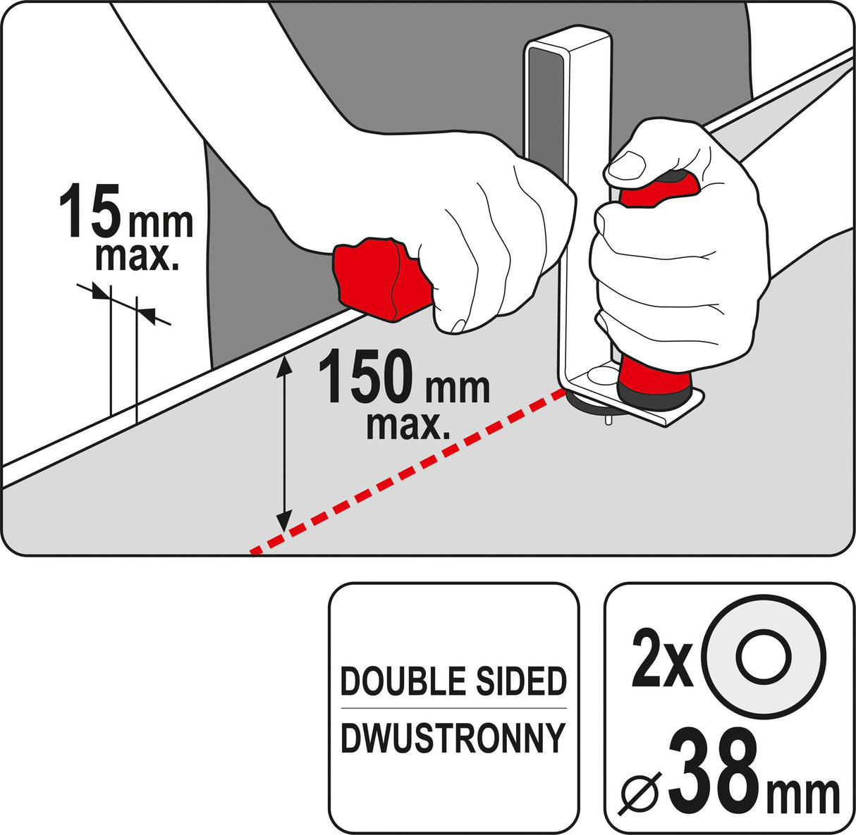 Gipso kartono pjaustyklė | dvipusė (YT-76266)