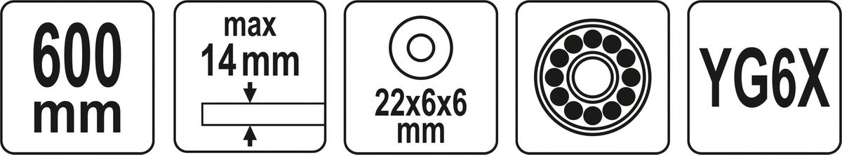 Plytelių pjaustytuvas 600 mm ilgio | su plieniniu stalu (YT-37040)