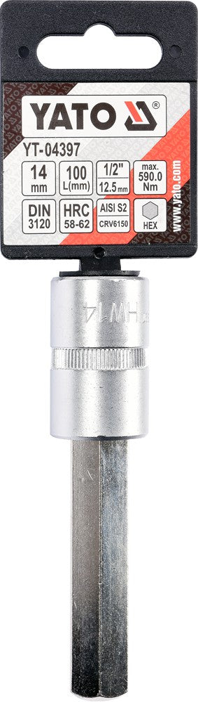 Antgalis įpresuotas į galvutę 1/2" hex 14 mm X 100 mm (YT-04397)