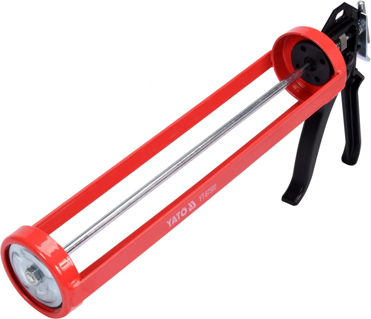 Pistoletas hermetikui | su papildomais aksesuarais | 330 mm / diam. 60 mm (YT-67580)