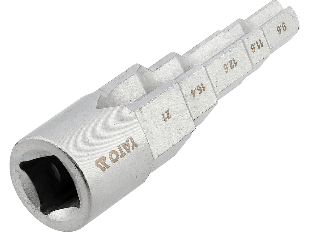 Raktas pakopinis | su adapteriu | 9.6 / 11.6 / 12.7 / 16.4 / 21 mm (YT-03319)