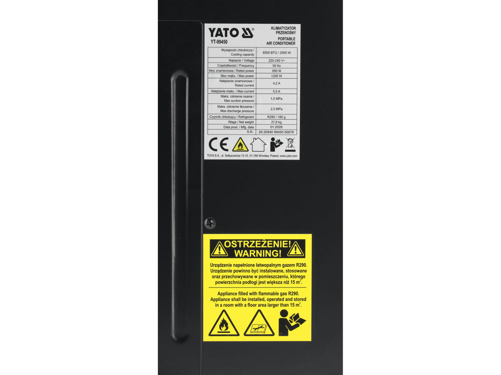 Nešiojamas oro kondicionierius 2,5 kW (YT-99450)