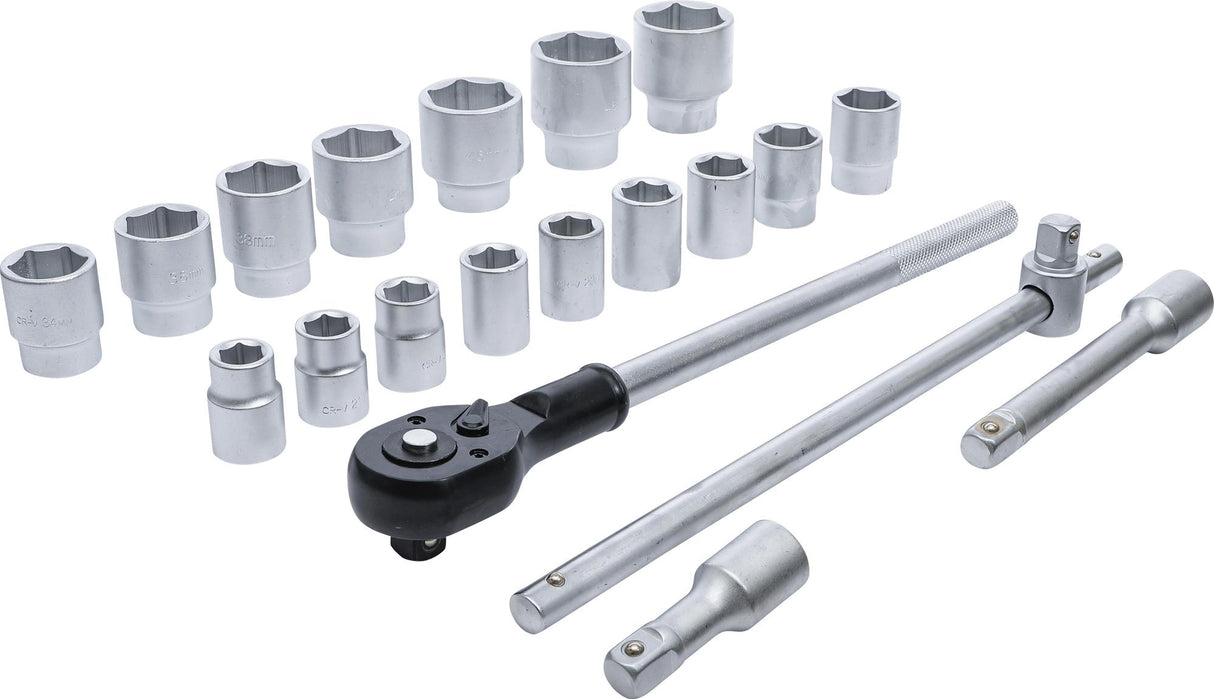 Galvučių ir rakto komplektas | 20 mm (3/4") | 19-50 mm | 20 vnt. (15113)