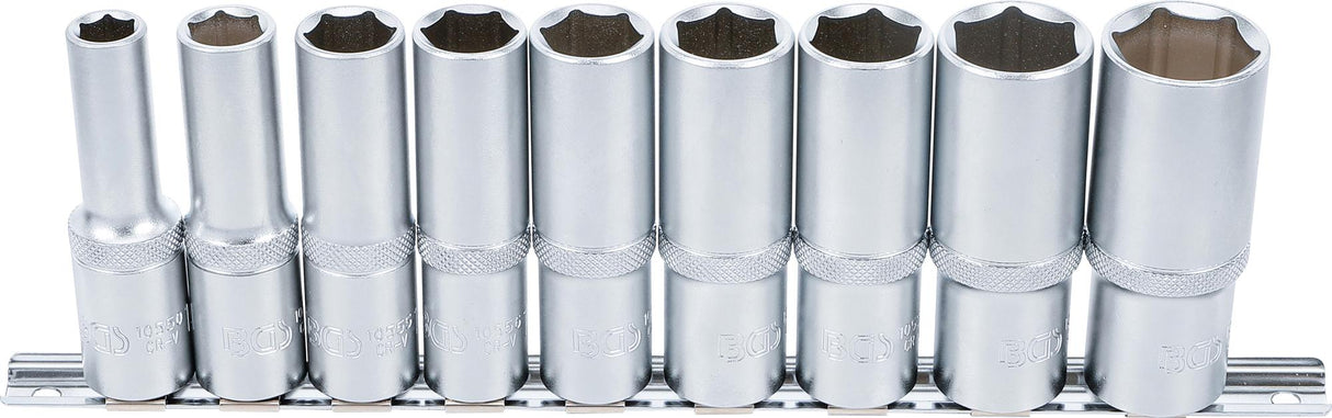 Galvučių rinkinys šešiakampės, ilgos | 12,5 mm (1/2") | 10 - 24 mm | 9 vnt. (2223)