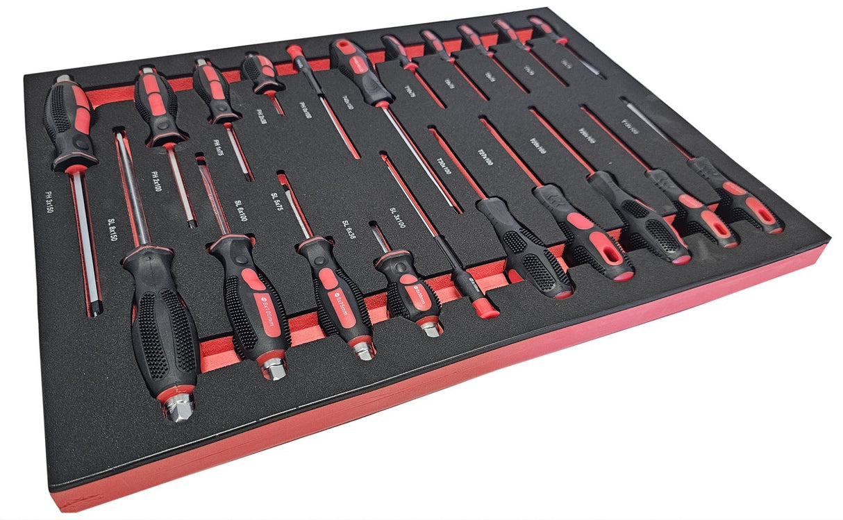 Įrankių spintelė ant ratukų XXL | metalinis starviršis | su įrankiais | 7 stalčiai / 1 durelės (H7008)