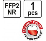 Respiratoriai su vožtuvu FFP2/PZ | 3 vnt (YT-74949)