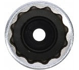 Galvutė žvakėms su guminiu laikikliu, 12-kampė, ilga | 10 mm (3/8") | 16 mm (2448)