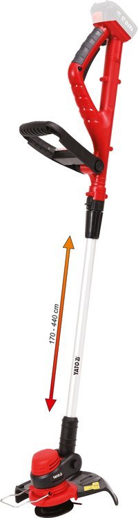 Akumuliatorinis trimeris teleskopinis 18V | 2-in 1 | be baterijų (YT-85015)