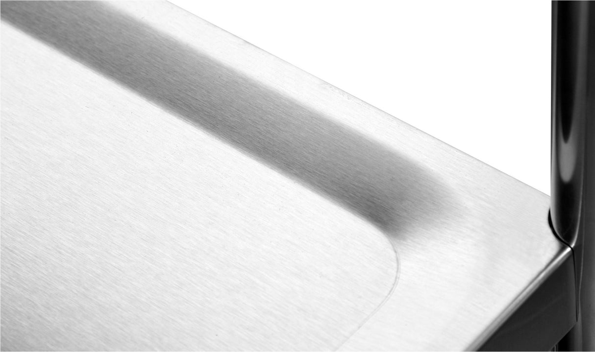 Nerūdijančio plieno serviravimo vežimėlis su 3 lentynom 860x530x950 (YG-09091)