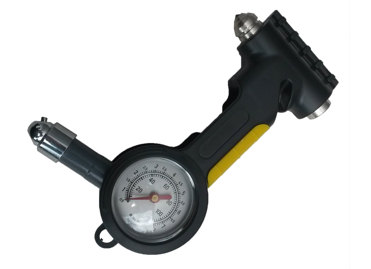 Avarinis plaktukas su saugos diržo nupjovimo funkcija ir manometru (DTG03)