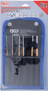 Bukų išmušėjų rinkinys | 200 mm | 3 - 10 mm | 6 vnt.(1655)