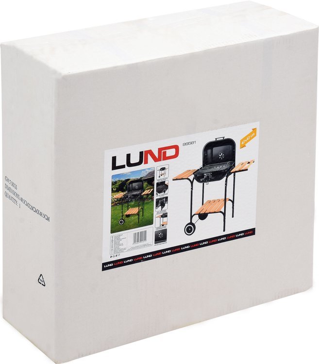 Lauko kepsninė / grilis | su dangčiu ir grotelėmis | medinės lentynos (99581)