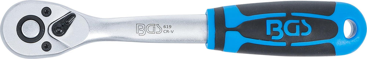Rankena galvutėms terkšlinė | smulkūs dantukai | 10 mm (3/8") (619)