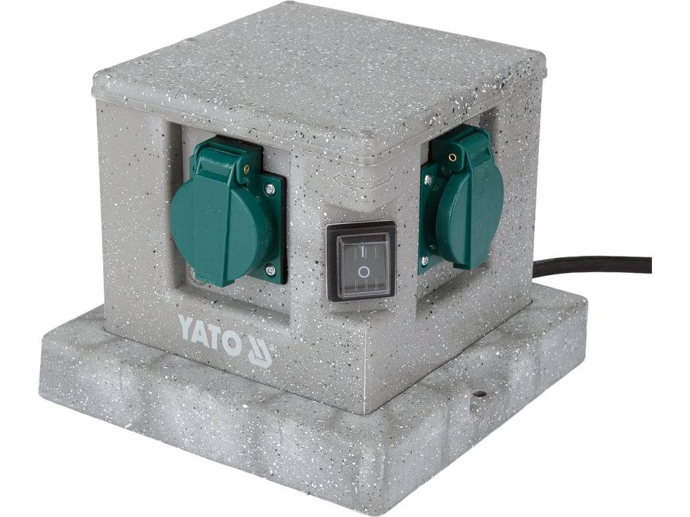 Outdoor socket in decorative cube | IP44 | 4 X 230V (YT-81272)