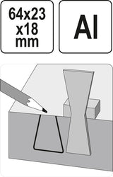 Dvigubas šablonas pilnaviduris | 1: 5 IR 1: 8 dydžių sujungimams daryti (YT-44081)
