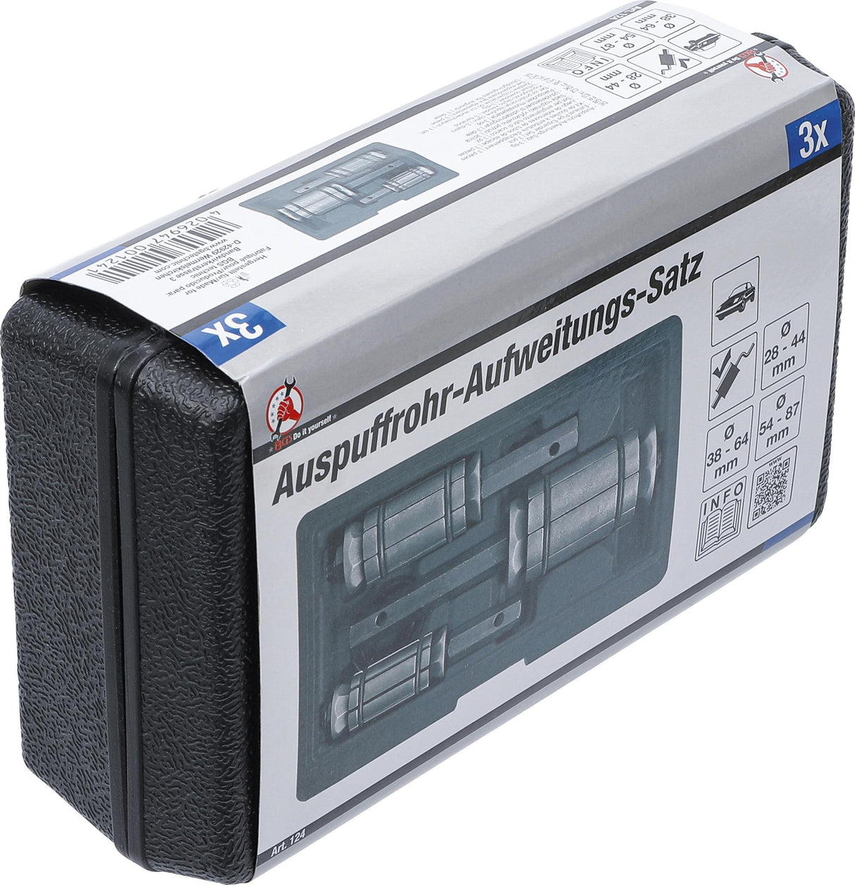 Išmetimo vamzdžių / duslintuvų plėtiklių komplektas | 3 vnt. (124)