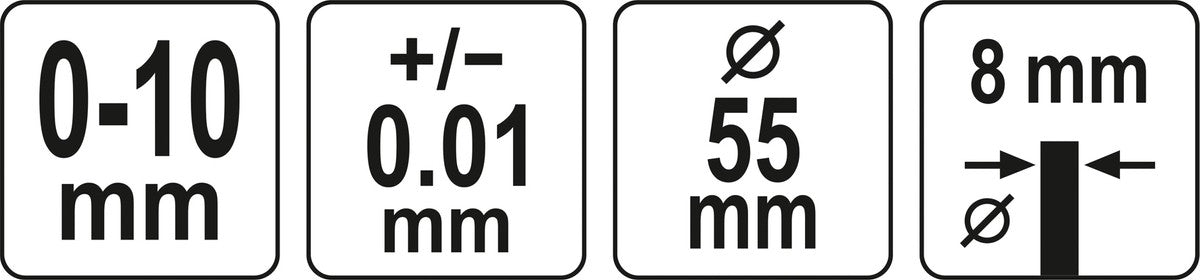 Indikatorius | 0-10 mm (YT-72450)