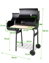 Lauko kepsninė / grilis | su dangčiu ir grotelėmis | 60 cm (99513)