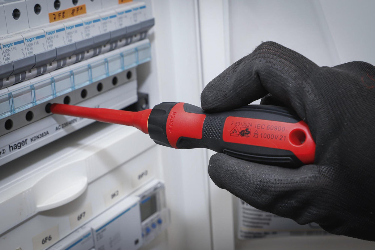 VDE atsuktuvų rinkinys | su keičiamais antgaliais | 8 vnt. (35813)