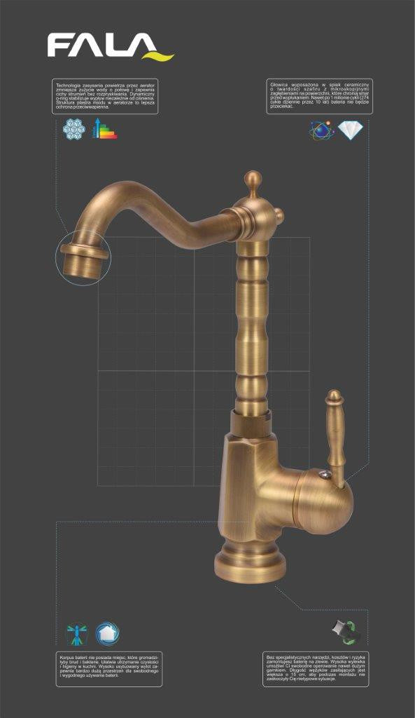 Maišytuvas virtuvinis bronzinis | Retro bronze 3 (75832)