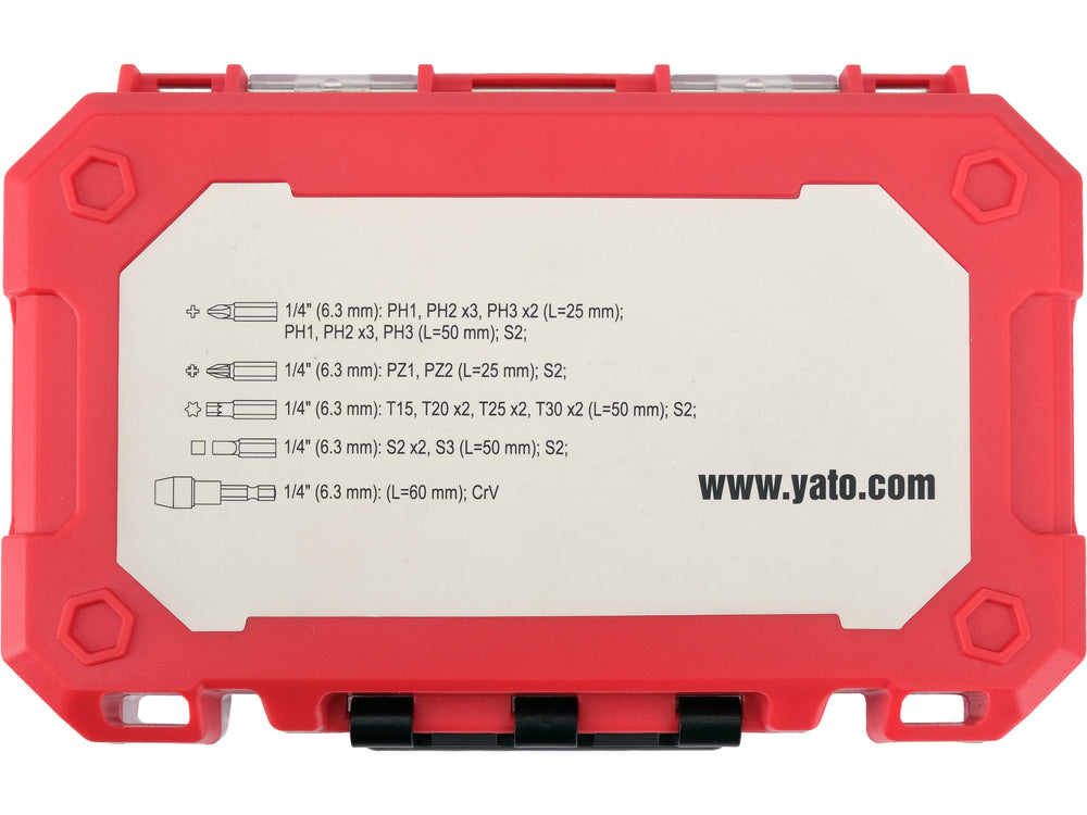 Impact bit and adapter set | 1/4" | 24 pcs (YT-78075)
