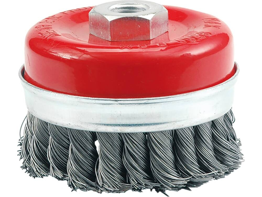 Šepetys vielinis puodo tipo | su žiedu | susuktas | M14 | Ø 100 mm (06976)