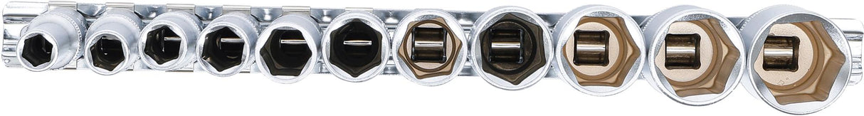Galvučių rinkinys, šešiakampės, ilgos | 10 mm (3/8") | Coliniai dydžiai | 11 vnt. (2756)