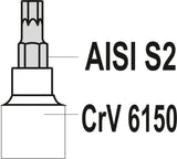 Įpresuotų antgalių rinkinys 1/4"+3/8", 12 vnt T-Star su skylėmis T8-T55 (YT-04332)
