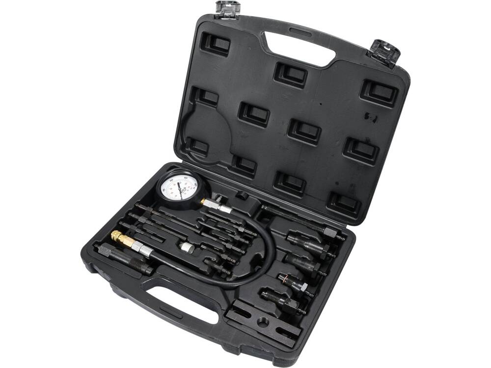 Dyzelinis kompresijos matuoklis su adapteriais (YT-7307)