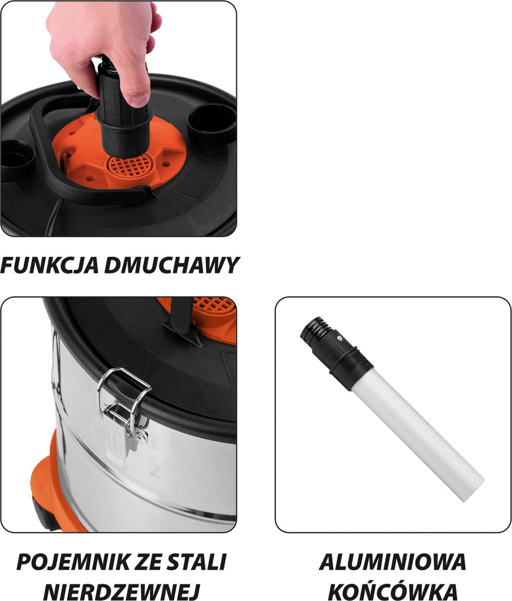 Dulkių, pelenų siurblys | 20L / 800 W (78870)