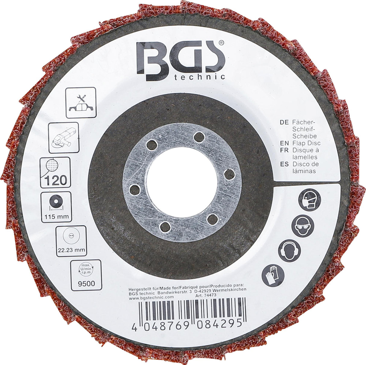 Šlifavimo diskas lapelinis | neaustinė medžiaga | Ø 115 mm | P 120 (74473)