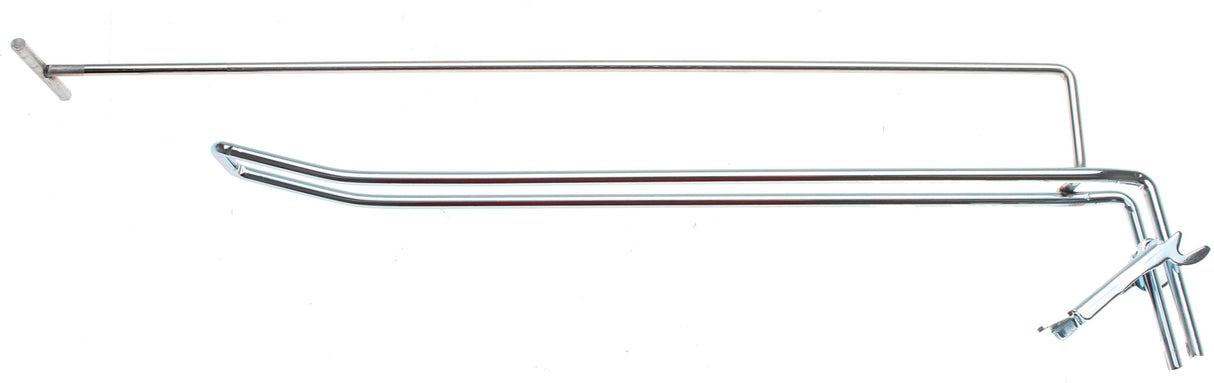 Dvigubas kabliukas prekybiniam stendui | 300 x 4,8 mm | su atramine rankena ir kryžminiu kaiščiu (89919)