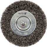 Diskinis šepetys su kotu | nerūdijantis plienas | INOX | 75 mm (YT-47568)