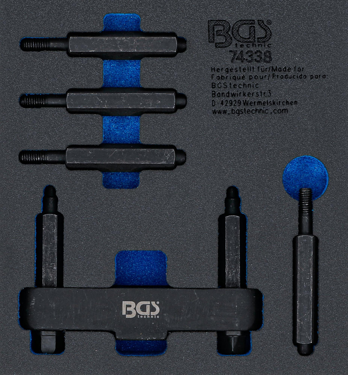 Įrankių dėklas 1/6: Angos veržliaraktis | sunkvežimių galinėms ašims (74338)