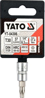 Бита впрессованная в головку | 6.3 mm (1/4") | T-Star (Torx) T30