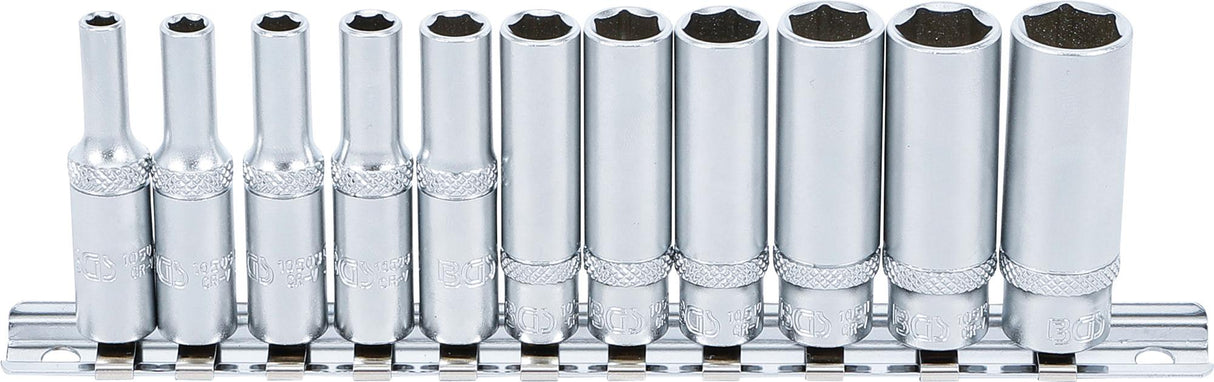 Galvučių rinkinys, 6-kampės, ilgos | 6.3 mm (1/4") | 4 - 13 mm | 13 vnt. (2221)