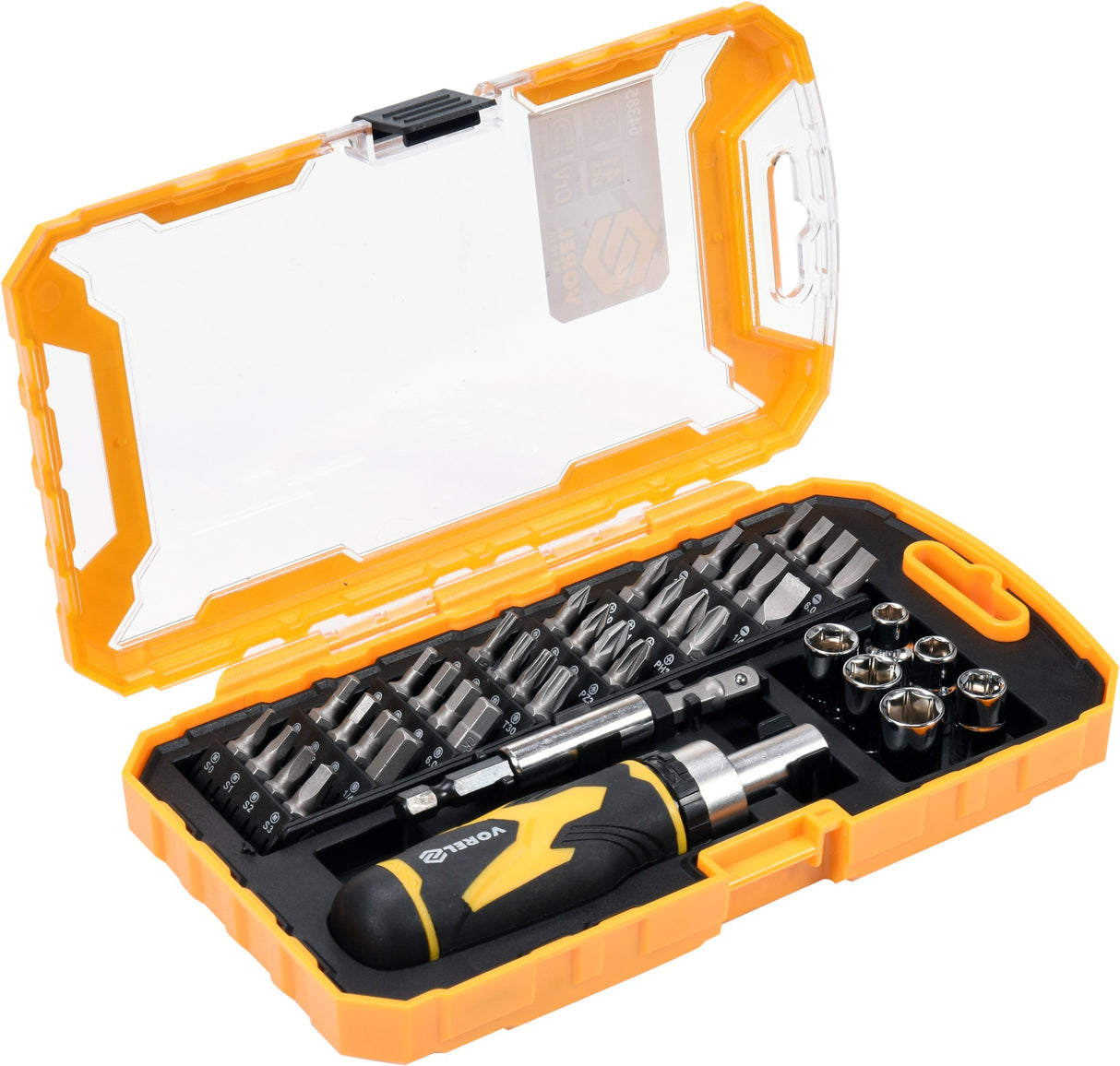 Antgalių rinkinys su reversine rankena | 41 vnt. (64385)