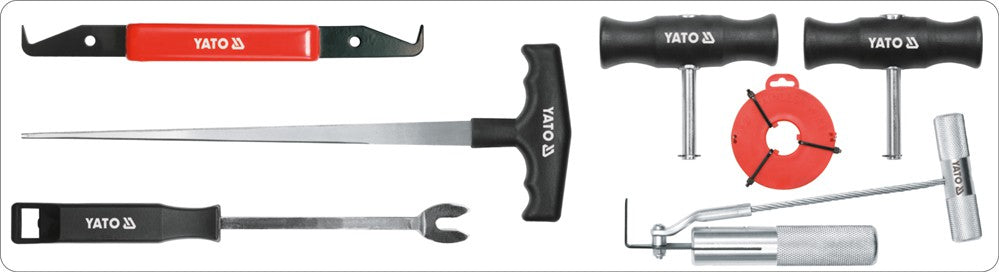 Įrankiai stiklo demontavimui | 7 vnt. (YT-0845)