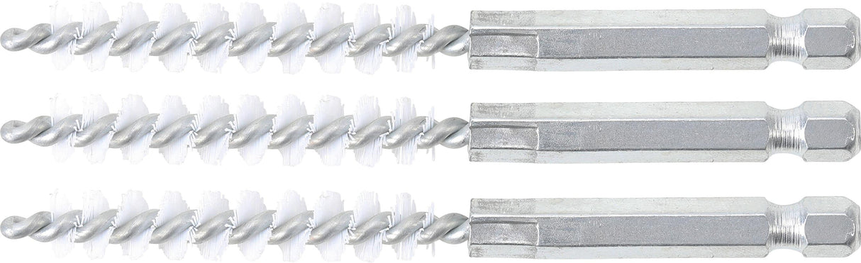 Nailono šepečiai vamzdeliams | 9 mm | 6,3 mm (1/4") | 3 vnt. (3078-9-N)