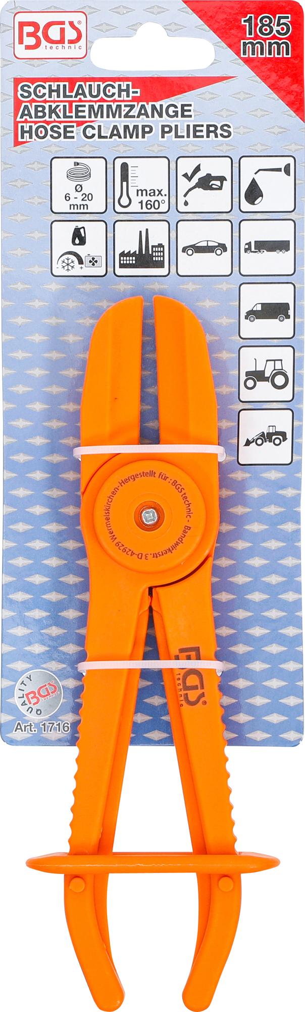 Žarnų užspaudimo replės | 185 mm (1716)