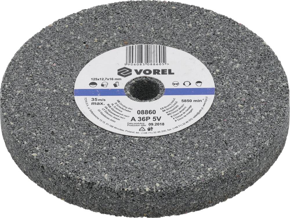 Šlifavimo diskas | grubaus tipo | 125X12.7X17 mm (08860)